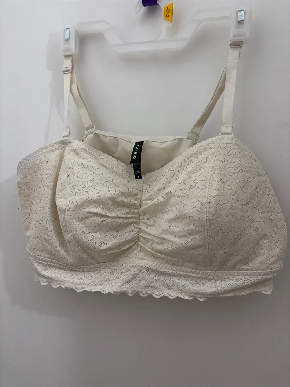 Torrid bandeau bralette removable straps EUC